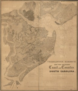 Charleston Harbour and the adjacent coast and country, South Carolina : surveyed at intervals in 1823, 1824, and 1825. Drawn by Hartman Bache, J.D. Graham, C.M. Eakin, W.M. Boyce, S. Wragg. Library of Congress Geography & Map Division.