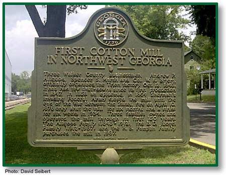 First Cotton Mill in Northwest Georgia – Georgia Historical Society