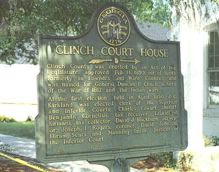 Clinch Court House Georgia Historical Society