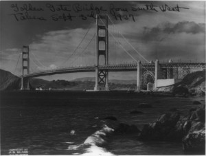 Golden Gate Bridge from southwest, 1937 Sept. 3rd. Library of Congress Prints & Photographs Division, LC-USZ62-99088. Golden Gate Bridge from southwest, 1937 Sept. 3rd. Library of Congress Prints & Photographs Division, LC-USZ62-99088.