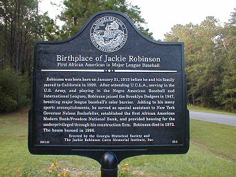 Marker Monday: Birthplace of Jackie Robinson - Georgia Historical Society