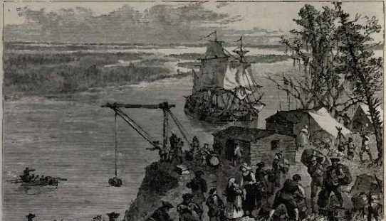 Detail from Landing at Savannah in Scribner's Popular History of the United States, Volume III by William Bryant, 1897.