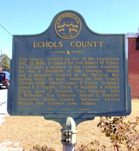 Echols County Marker