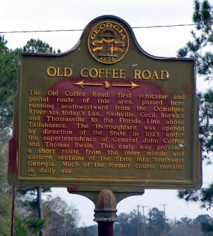 Old Coffee Road Marker Historical Society