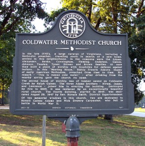 Coldwater Methodist Church Marker