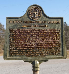 Hebron Presbyterian Church Marker