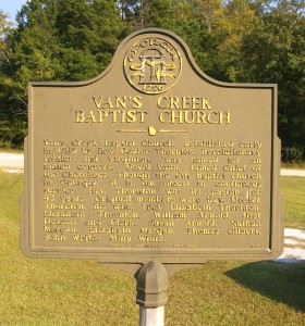 Van's Creek Baptist Church Marker