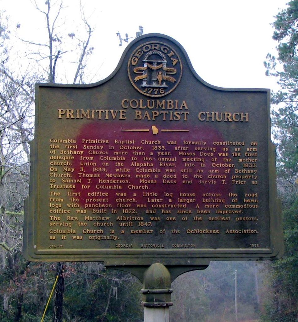 Columbia Primitive Baptist Church - Georgia Historical Society