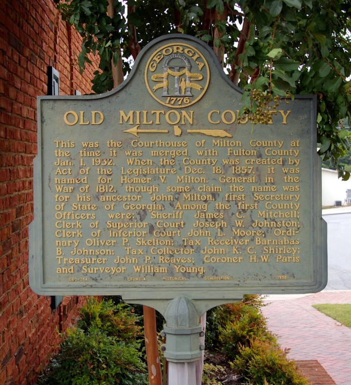 Old Milton County - Georgia Historical Society