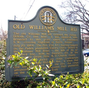 Old Williams Mill Rd. Marker