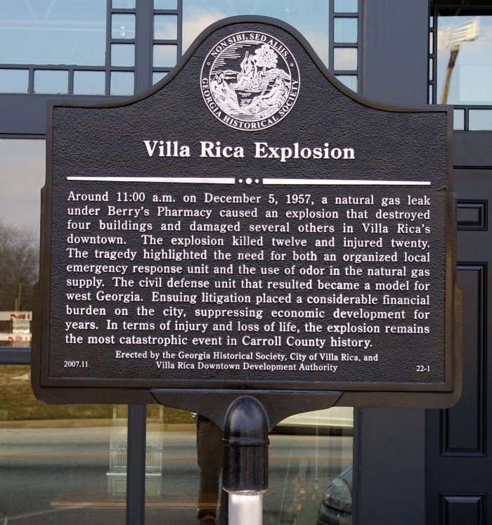 Villa Rica Explosion Marker