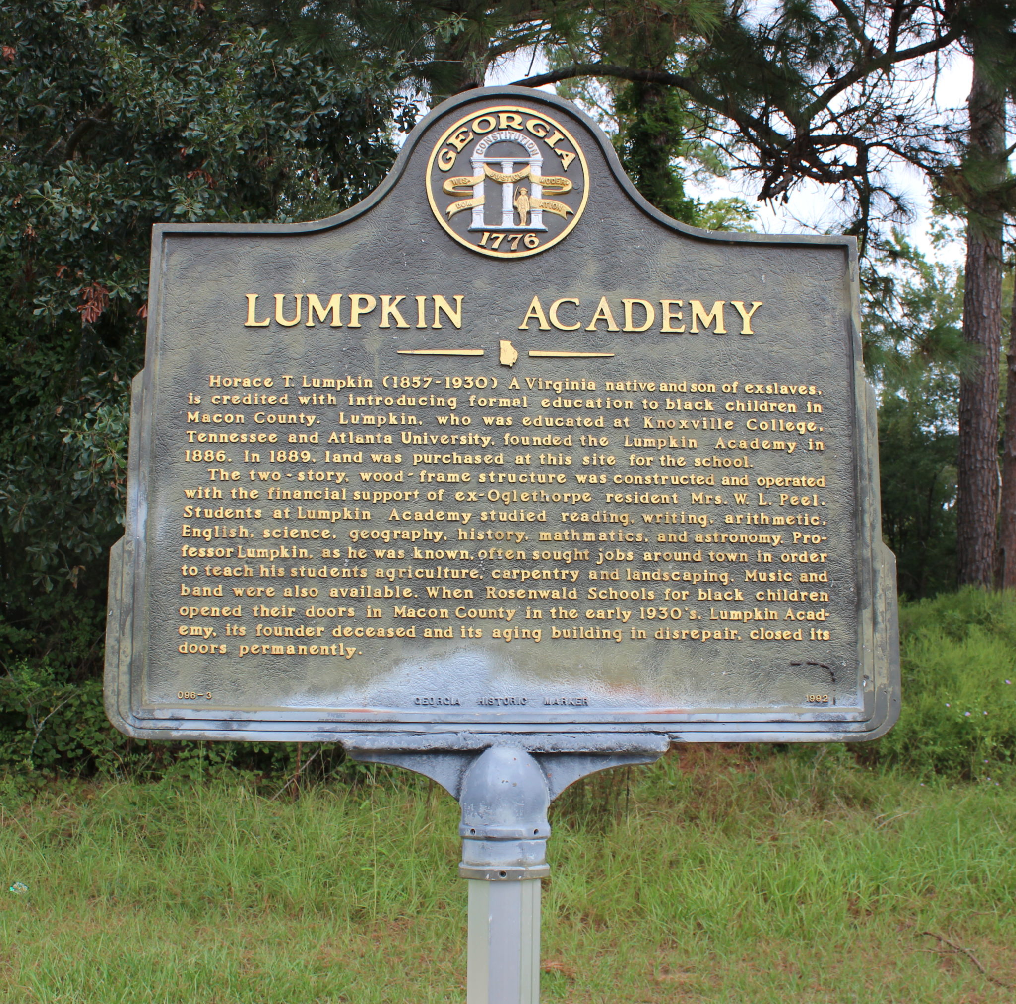 Lumpkin Academy Georgia Historical Society Lumpkin Academy Georgia Historical Society