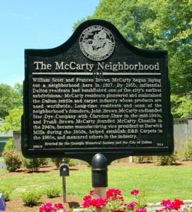 The McCarty Neighborhood Marker