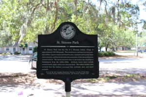 St. Simons Park Marker