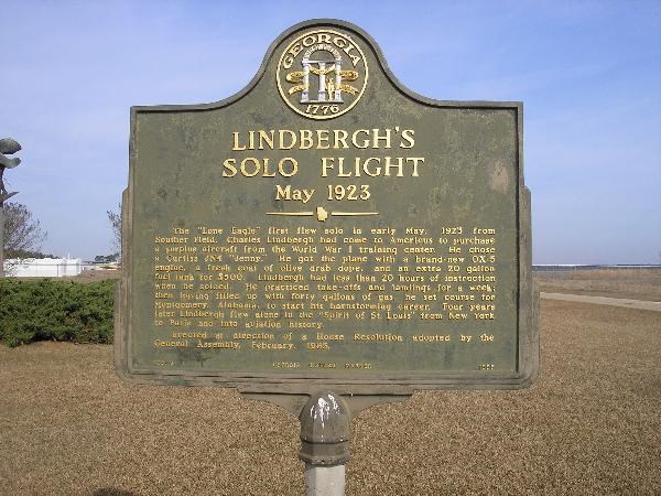 Charles Lindbergh's solo flight in 1927 
