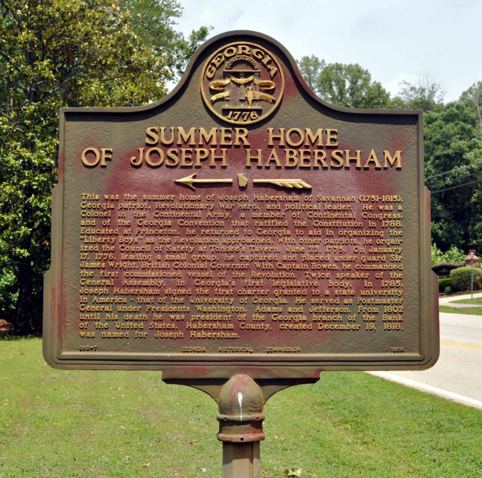 Marker Monday Summer Home of Joseph Habersham Historical Society