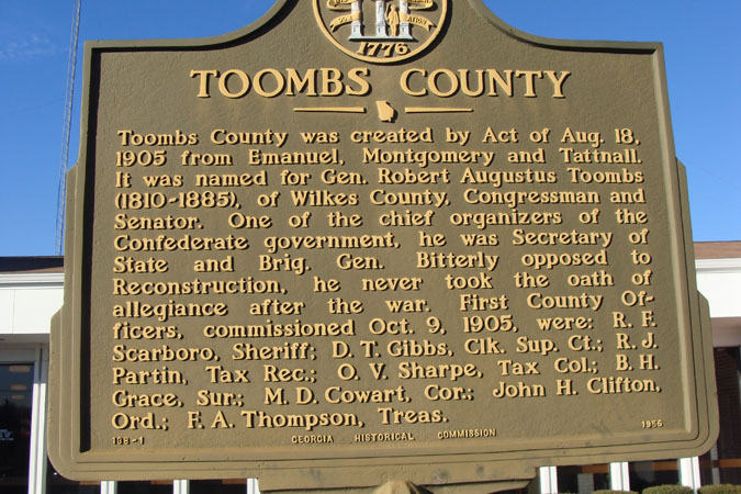 Marker Monday Toombs County Georgia Historical Society 9947