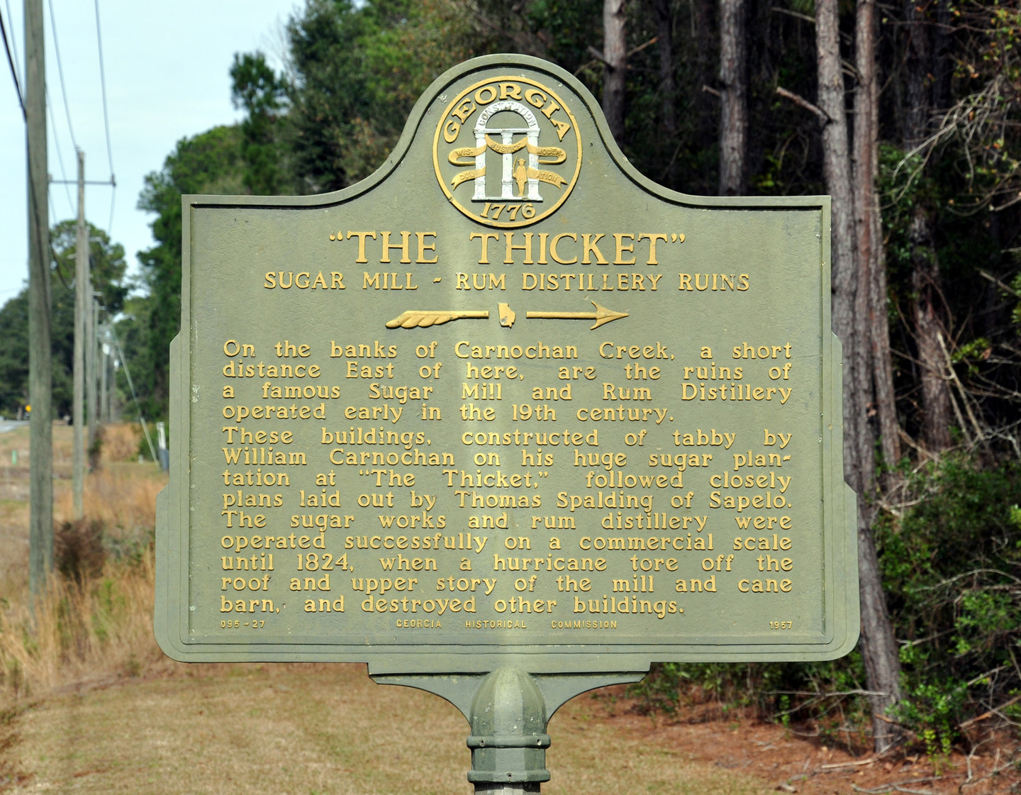 Marker Monday “The Thicket,” Sugar Mill & Rum Distillery Ruins