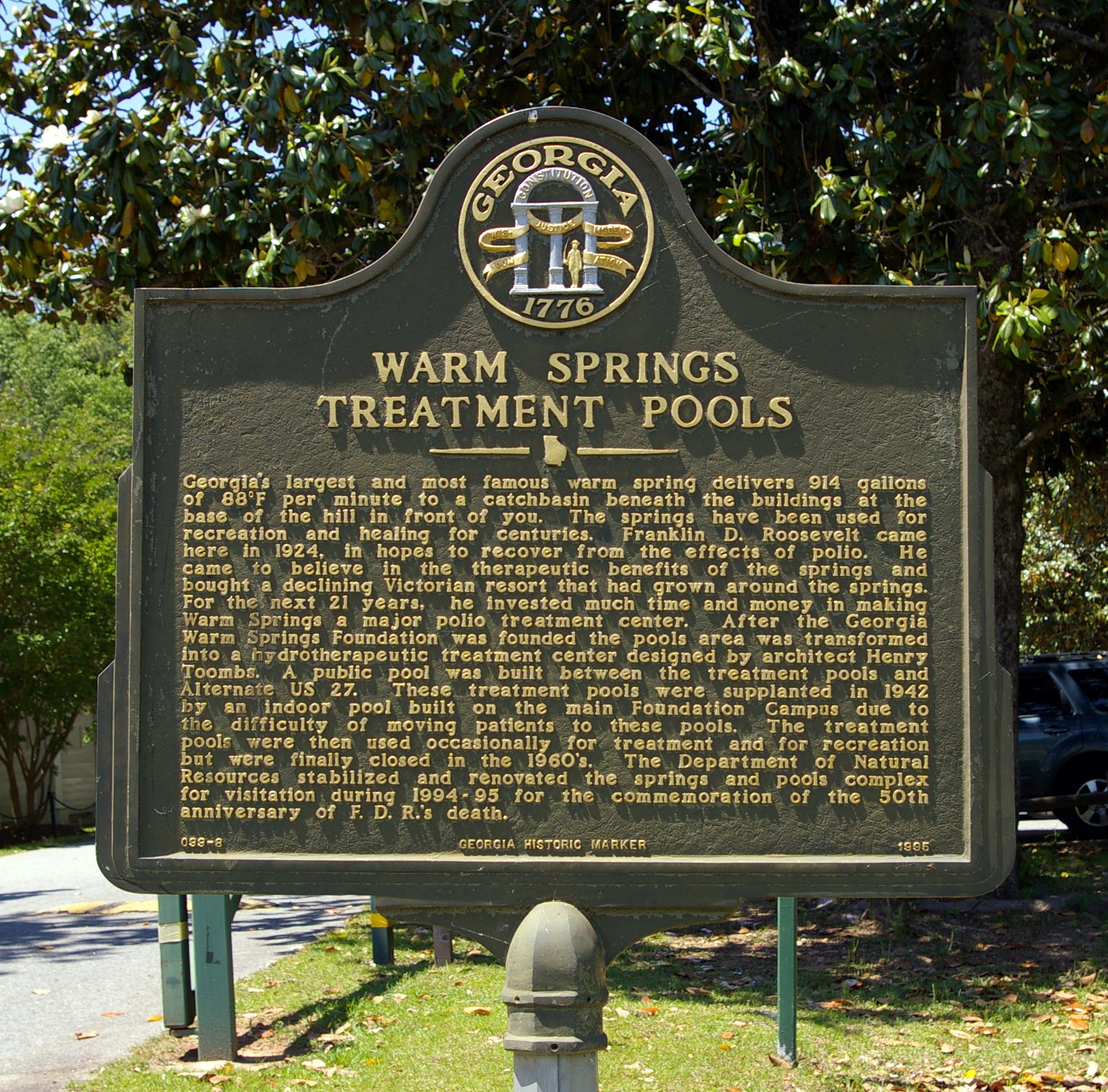 Marker Monday: Warm Springs Treatment Pools - Georgia Historical Society