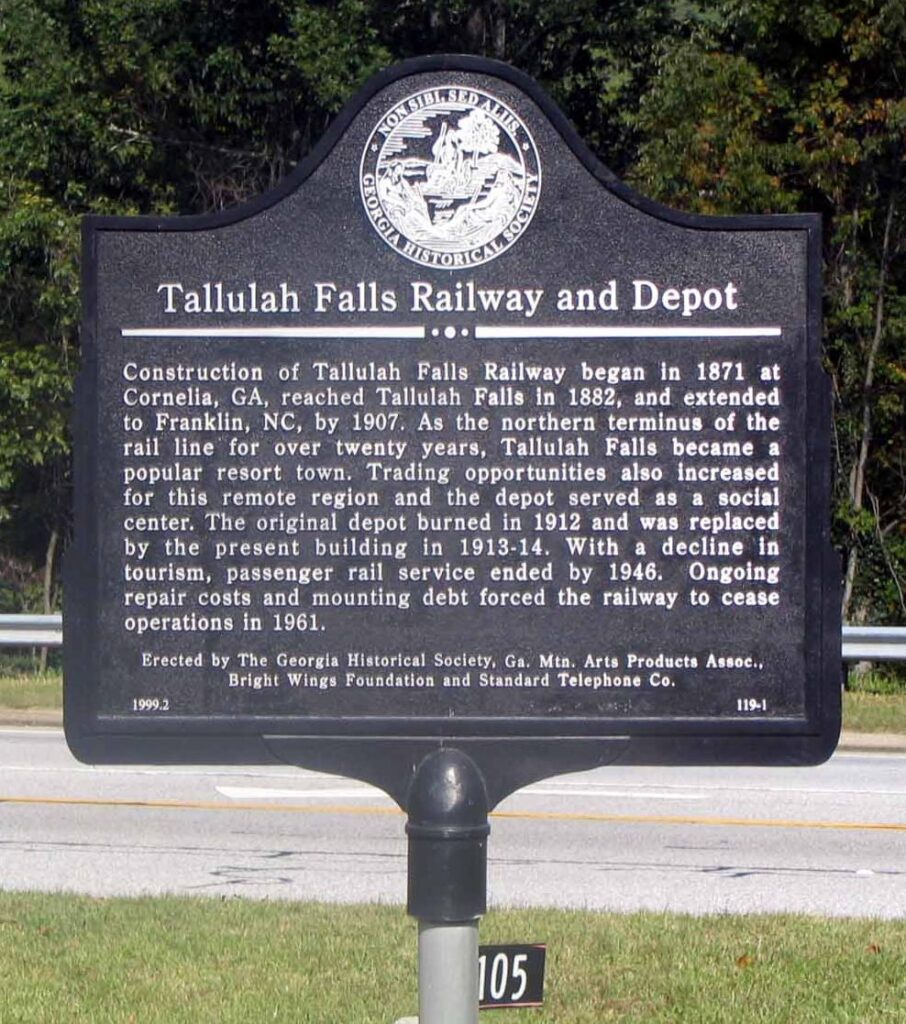 Marker Monday: Tallulah Falls Railway and Depot - Georgia Historical