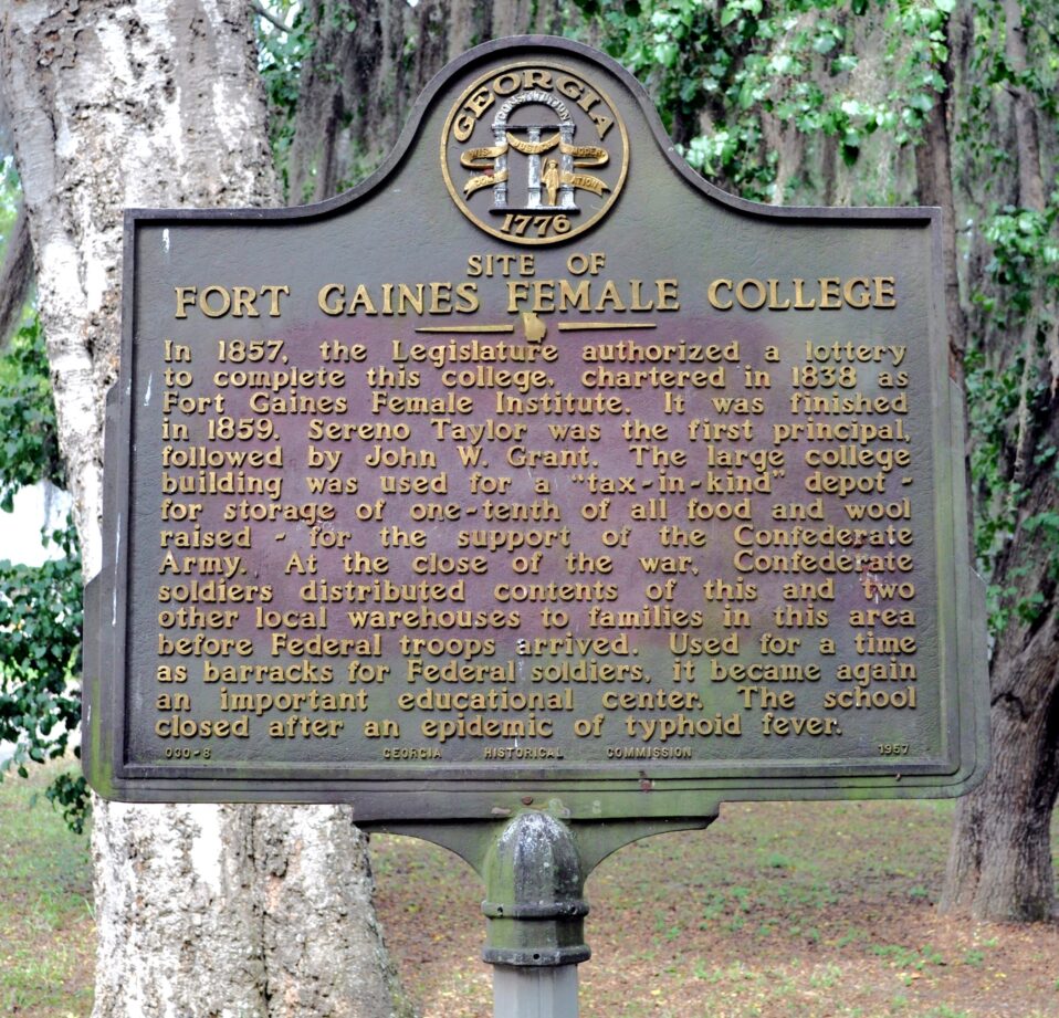 Site of Fort Gaines Female College Historical Society