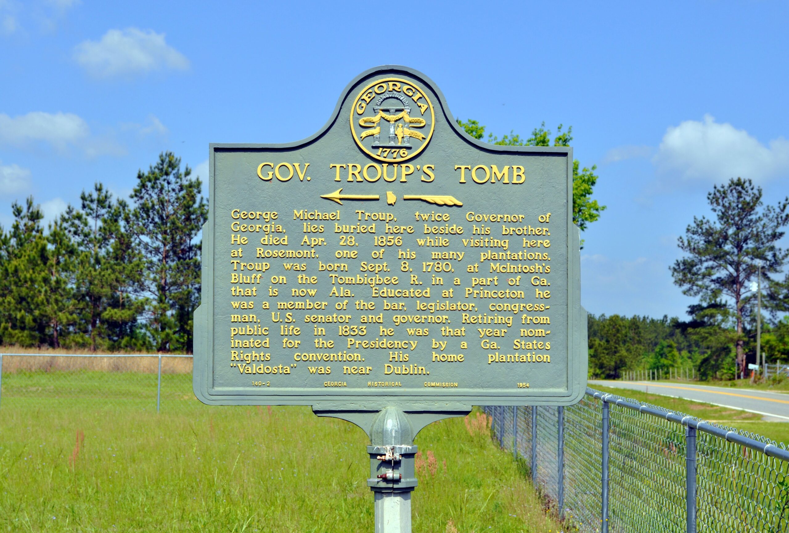 George Troup Gov. Troup’s Tomb - Georgia Historical Society