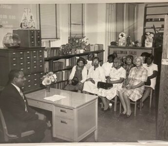 Monthly Meeting of Senior Citizens at Carnegie Library, Daisy Yuen, May 5, taken from Savannah Public Library genealogy archives.