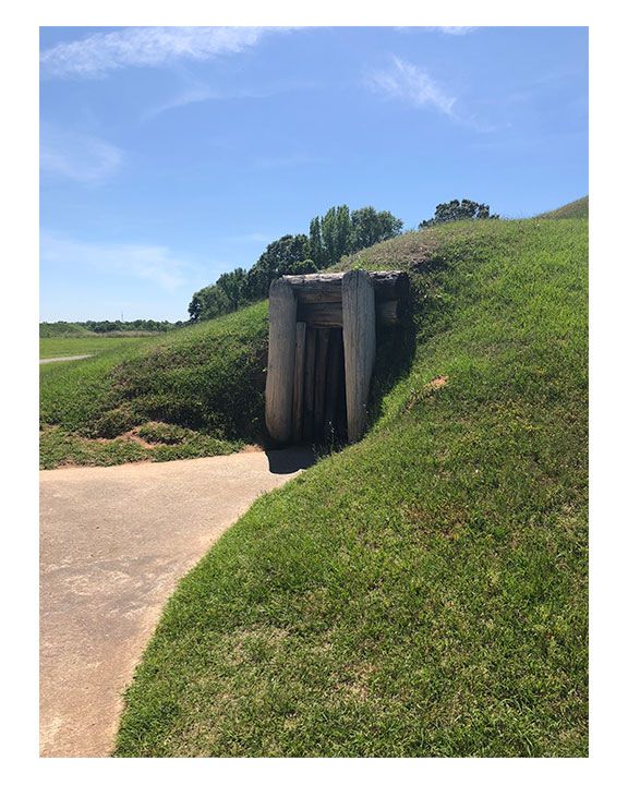 1. Entrance to the Earth Lodge. Photograph by author. April 27, 2019. Courtesy of Ocmulgee National Monument.