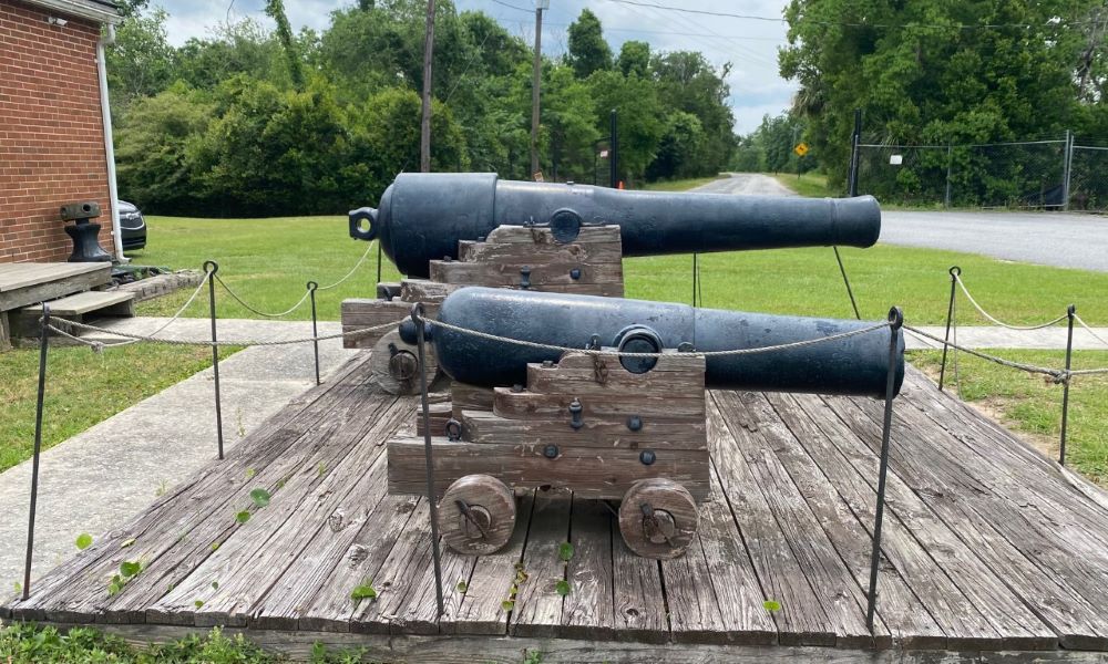 14. Guns of the C.S.S. Georgia Ironclad, on display at the Old Fort Jackson, Courtesy of Julia Luff